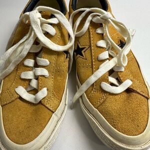 Converse Yellow Sneakers with Star Design